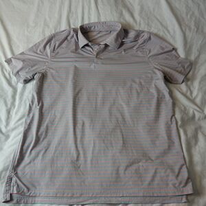 Southern Tide Polo Shirt Mens XL Blue Red Striped brrr Performance‎ Golf Casual
